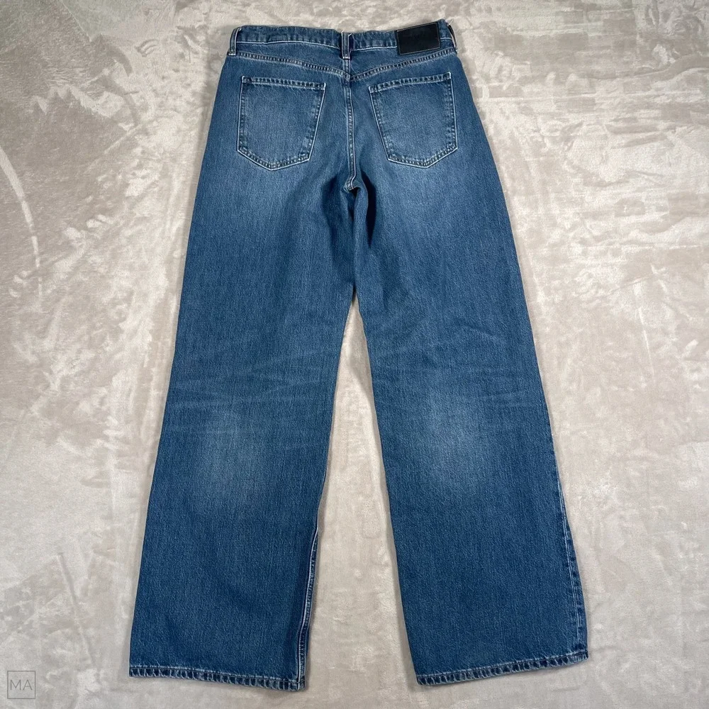 Banana Republic Women's Jeans High Rise Rigid Wide Leg‎ Denim 31L (Long) Blue